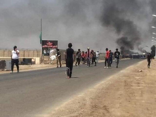 چادرهای تحصن کنندگان در جنوب عراق به آتش کشیده شد