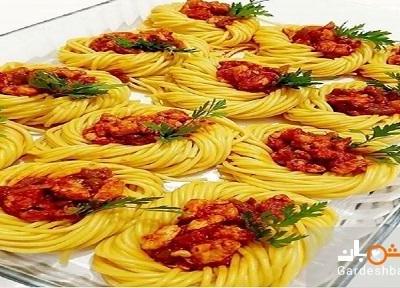 طرز تهیه اسپاگتی با سس مرغ و زردچوبه