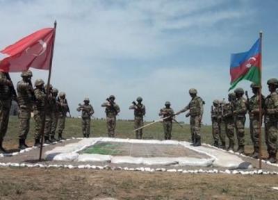 رزمایش مشترک جمهوری آذربایجان و ترکیه در منطقه لاچین